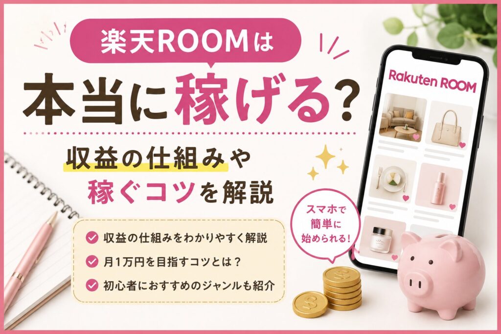 楽天ROOMは本当に稼げる？収益の仕組みや稼ぐコツを解説